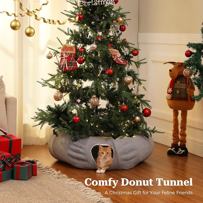 PEQULTI Cat Donut Tunnel with Bed - Image 2