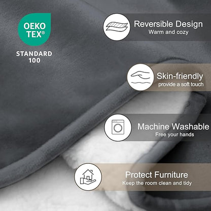 gogobunny Dog Blanket, Waterproof Reversible Sherpa Fleece Throw Blanket - Image 3