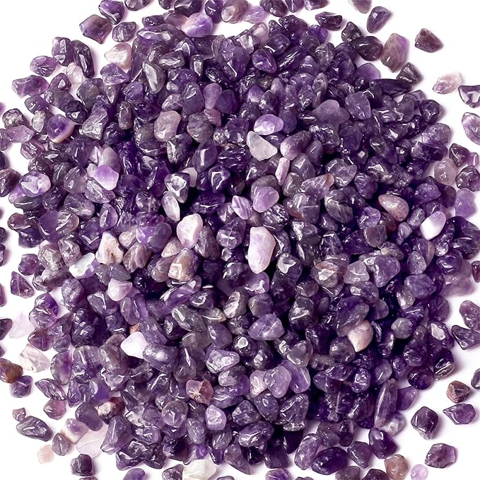 Amethyst Healing Crystal Chips Bulk Gemstones Sets Tumbled Chips Crushed Stones by YATOJUZI