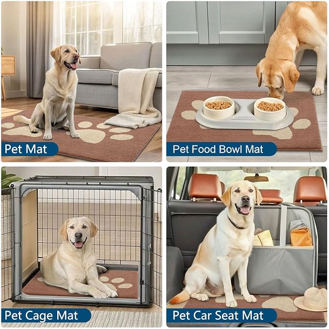 Buganda Dog Door Mat for Muddy Paws, Absorbent Dirt Trapper Washable Indoor - Image 9
