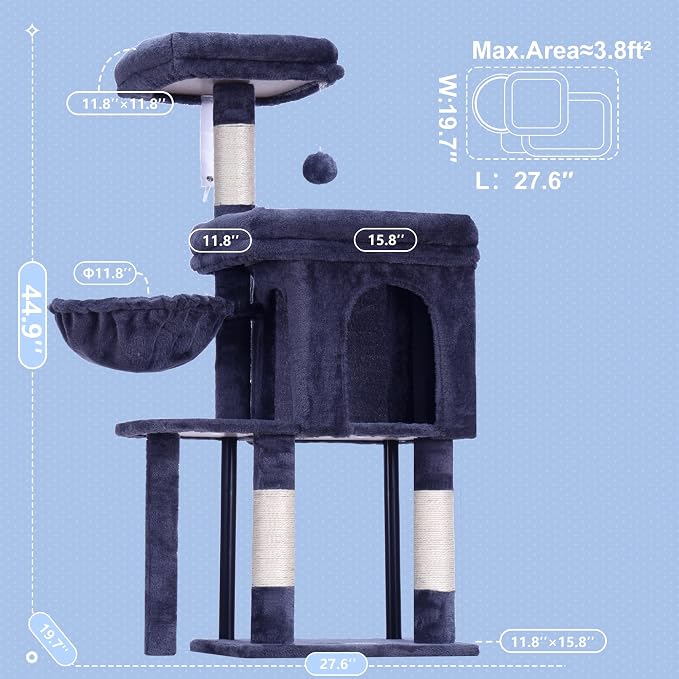 Hey-brother Cat Tree Tower, Scratching Posts - Image 6
