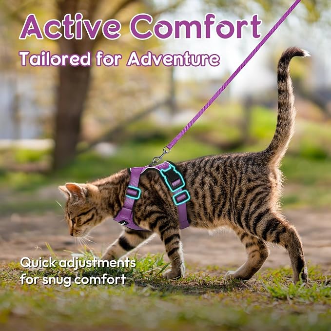 Dooradar Cat Harness and Leash Set, Escape Proof Safe Adjustable Kitten Vest - Image 4
