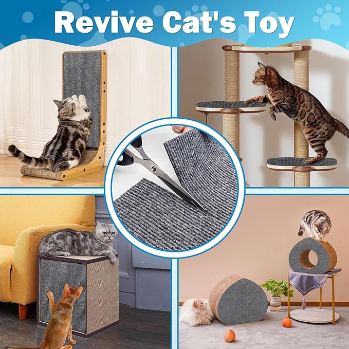 Cat Carpet Protector 47.2"x15.8", Wall Corner Cat Scratcher Pad - Image 4