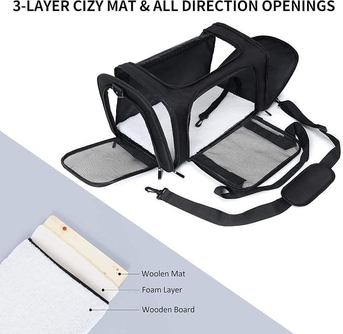 Mile High Life | Outdoor Travel Pet Carrier | Kitty Puppy Cat Carriers | - Image 5