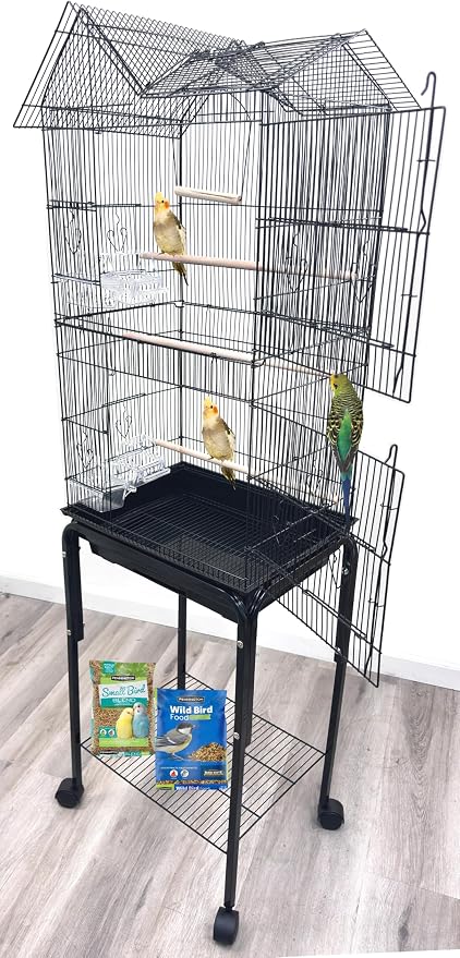 63" Roof Top Bird Flight Parrot Pet House Home Cage by Mcage