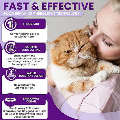 Pheromone Calming Collar for Cats: Breakaway Cat Calming Collar for Anxiety - Image 4