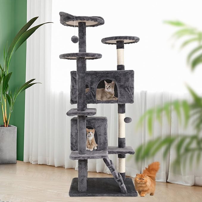 Cat Tree for Indoor Cats, Space Saving Cat Activity Center, Durable Pet Play - Image 7