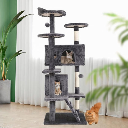 Cat Tree for Indoor Cats, Space Saving Cat Activity Center, Durable Pet Play - Image 7