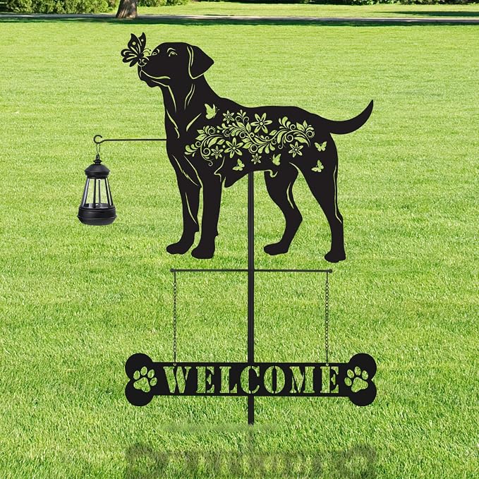 Labrador Metal Garden Stakes Yard Decor by RNGMSI