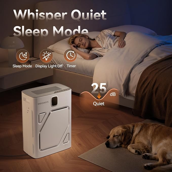 Meowant Air Purifier for Home Large Room 2600ft², H13 HEPA Filter, Double Air - Image 7