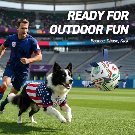 QDAN World Cup Soccer Ball for Dog, 8 Inch Dog Balls - Image 2