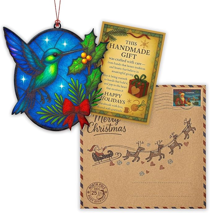 Christmas Ornaments 2025 – Hummingbird Suncatcher Window Hanging Decoration - Image 2