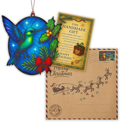 Christmas Ornaments 2025 – Hummingbird Suncatcher Window Hanging Decoration - Image 2