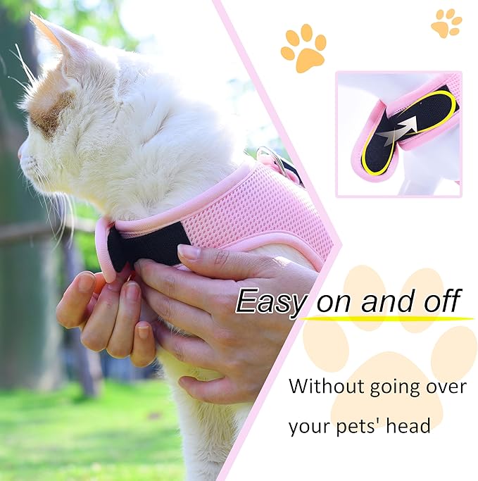 Kitty Harness and Leash for Walking Escape Proof Breathable Mesh Fabric - Image 6