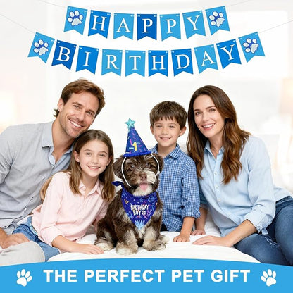 Dog Birthday Party Decorations, Adjustable Dog Bandana Set - Image 7