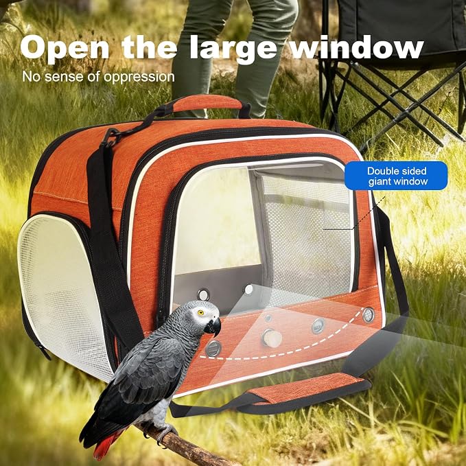 halinfer Large Bird Carrier Cage, Portable Bird Carrying Bag - Image 6