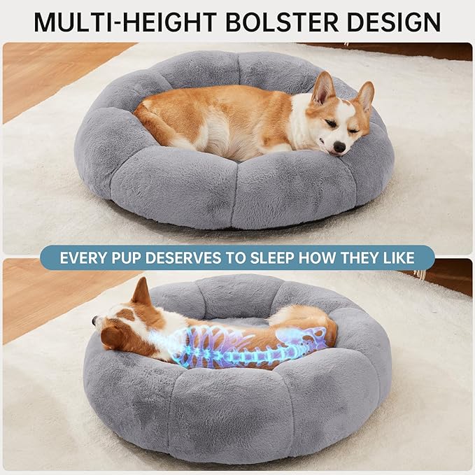 OhGeni 31 inches Calming Donut Orthopedic Dog & Cat Bed - Image 4
