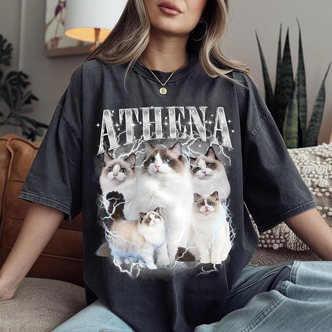 Custom Bootleg Rap Tee, Personalized Girlfriend Vintage Graphic T-Shirt - Image 2