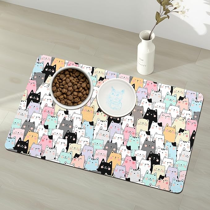 Pet Feeding Mat for Floors Waterproof Dog Mat for Food and Water Absorbent - Image 9