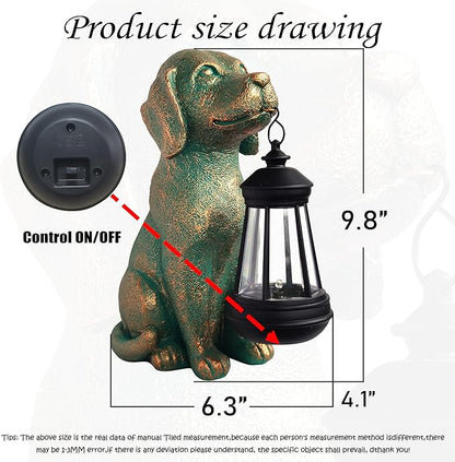 Dog Garden Statues with Solar Lantern Outdoor Decor-Dog Solar Figurines Lights - Image 5