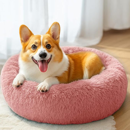 28in Large Dog Bed, Medium Size Dog and Cats, Calming Donut Bed - Image 5