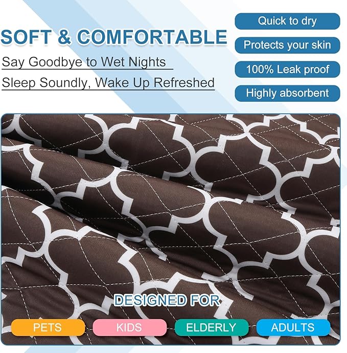 OUTCREATOR® Washable Bed Pads 34" x 36", Incontinence Mattress Protector - Image 5