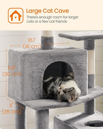 Feandrea Cat Tree, 73.2-Inch Tall Cat Tower, Plush Multi-Level Condo - Image 6