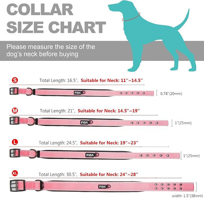 Fida Heavy Duty Dog Collar, Ultra Comfortable Soft Neoprene Padded, Adjustable - Image 6