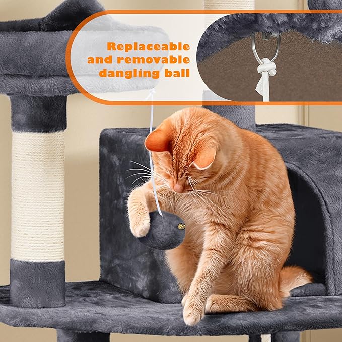 Yaheetech 62.5inches Cat Tree Cat Tower Cat Condo - Image 5