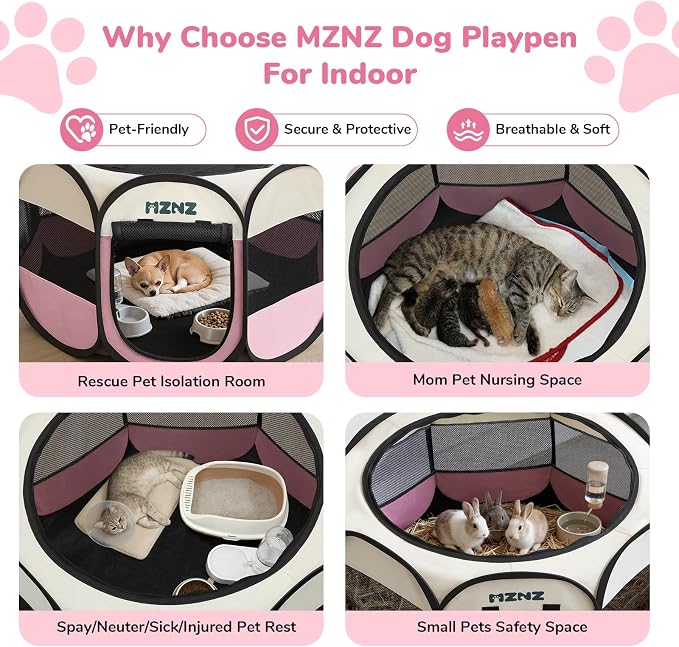 Dog Cat Playpen, Portable Puppy Pet Crate Indoor - Image 3