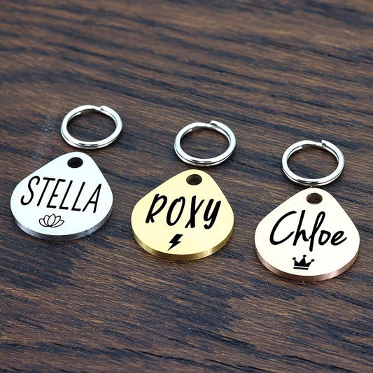 Ultra Joys Cat ID Tag Personalized Pet Tags, Durable Stainless Steel Small Pet - Image 2