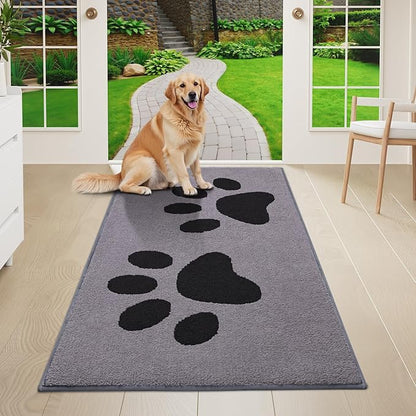 Buganda Dog Door Mat for Muddy Paws, Absorbent Dirt Trapper Washable Indoor by Buganda
