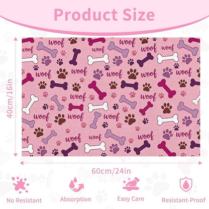 Dog Feeding Mat 24 x 16 Inch, Waterproof Non Slip Rubber Pet Bowl Pad Mat - Image 2