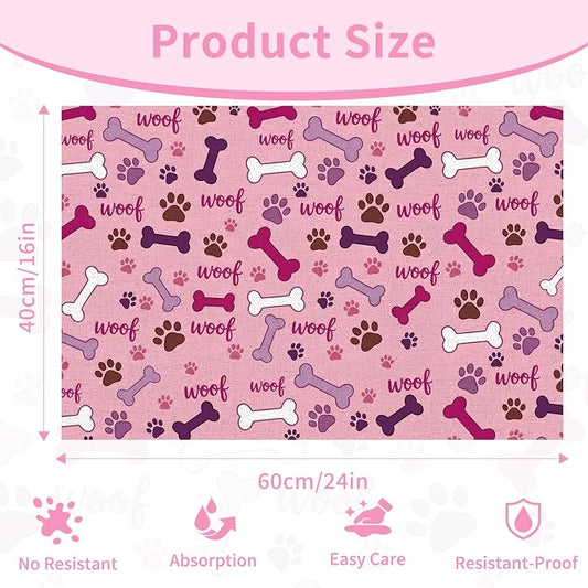 Dog Feeding Mat 24 x 16 Inch, Waterproof Non Slip Rubber Pet Bowl Pad Mat - Image 2