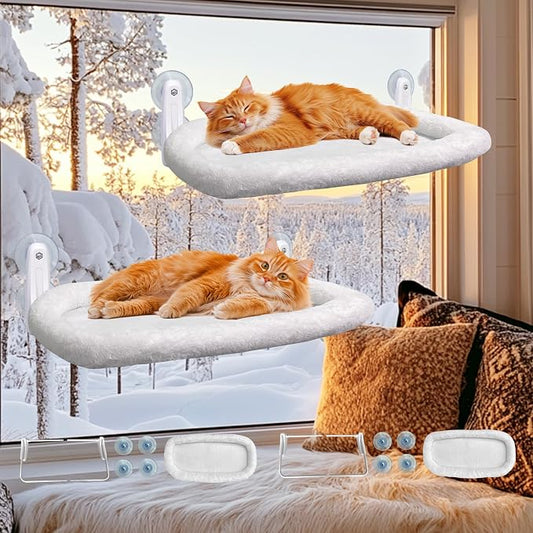L&W BROS. 2PC Cat Window Perch Cushion Bed Cat Hammock by LWBROS