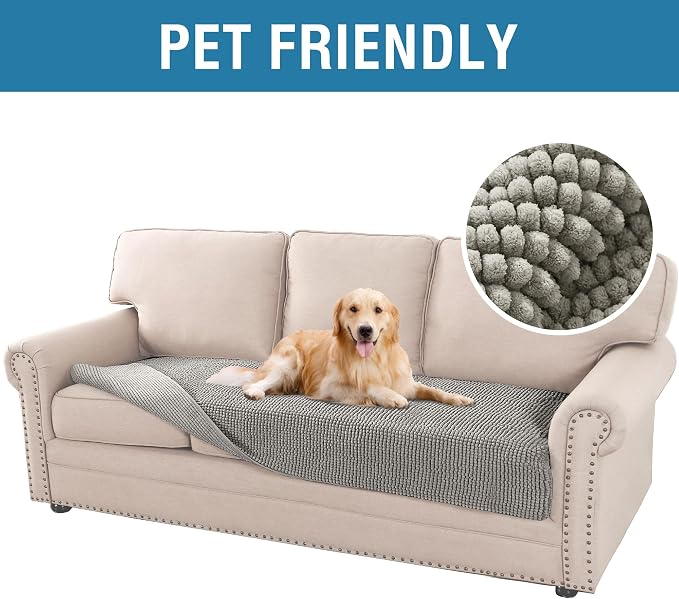 H.VERSAILTEX Plush Chenille Dog Bed Cover Thick Soft Sofa Cover - Image 2