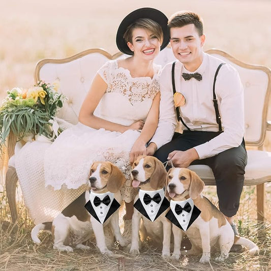 ADOGGYGO Formal Dog Tuxedo Wedding Puppt Bandana Collar - Image 2