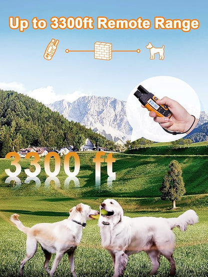 Bousnic Dog Shock Collar 2 Dogs - 3300 ft Waterproof Training Collar - Image 2