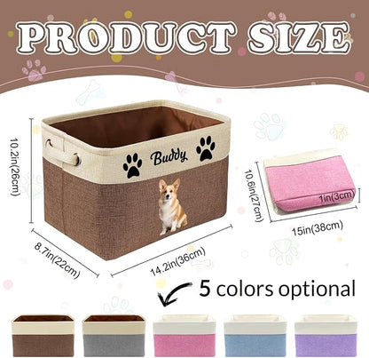 Personalized Dog Cat Toy Storage Basket - Image 3