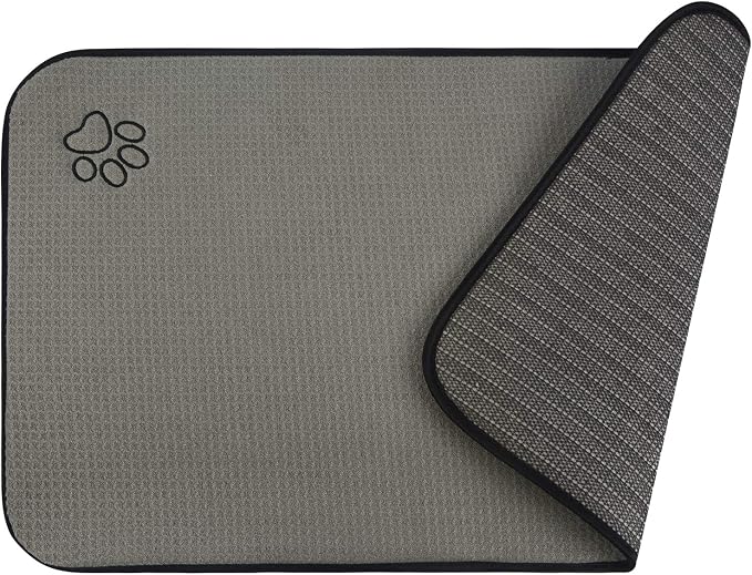 SINLAND Microfiber Pet Bowl Mat Dog Cats Feeding Mats by SINLAND