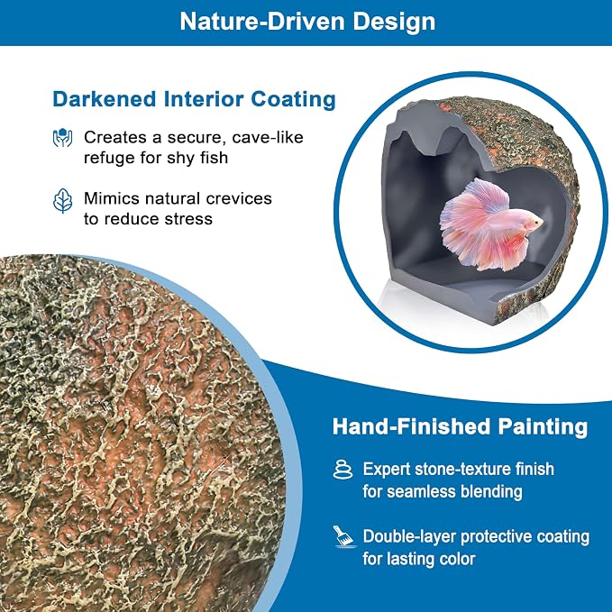 3rd-Gen Magnetic Aquarium Cave, Realistic Magnetic Rocks Fish Tank Decor - Image 5