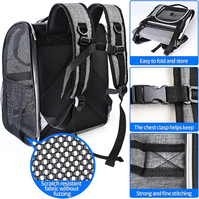 BAGLHER Pet Carrier Backpack, Ventilated Design, Pet Travel Backpack - Image 6