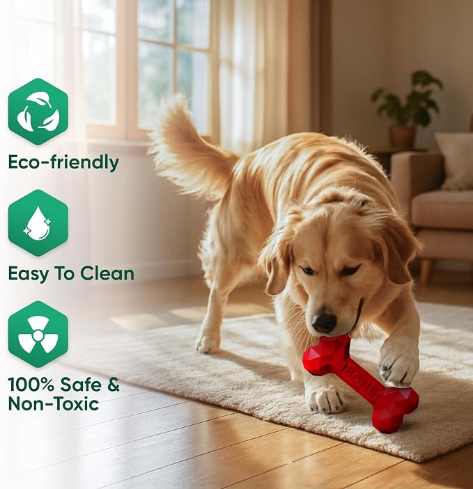 Natural Rubber Dog Chew Bone – Treat-Dispensing, Tough & Indestructible Chew - Image 6