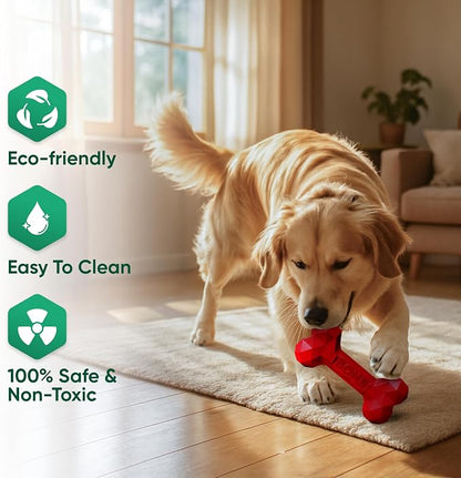 Natural Rubber Dog Chew Bone – Treat-Dispensing, Tough & Indestructible Chew - Image 6