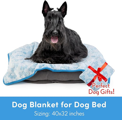Blue Dog Blanket for Puppy Accesssories Boy, Washable Soft Puppy Essentials - Image 8
