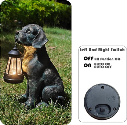 Solar Resin Dog Statue - Image 7