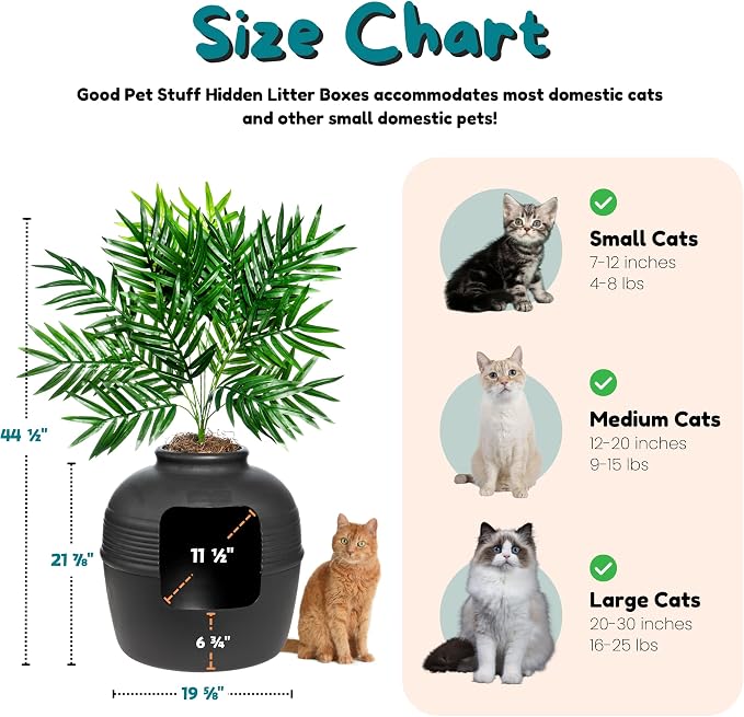 Good Pet Stuff Hidden Litter Box Planter, Decorative Cat Litter Enclosure - Image 7