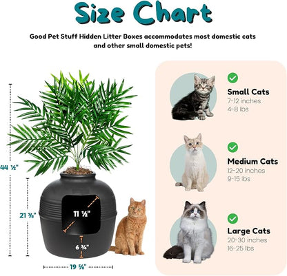 Good Pet Stuff Hidden Litter Box Planter, Decorative Cat Litter Enclosure - Image 7