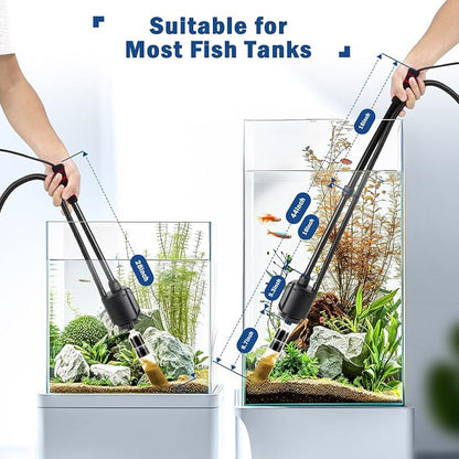 AQQA Aquarium Gravel Cleaner Kit, 6 in 1 Electric Fish Tank Vacuum Cleaning - Image 6