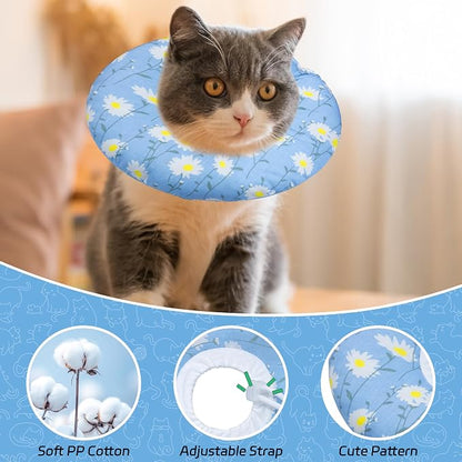 Cat Cone Collar Soft, Adjustable Cat Recovery Collars Kitten Cones to Stop - Image 3
